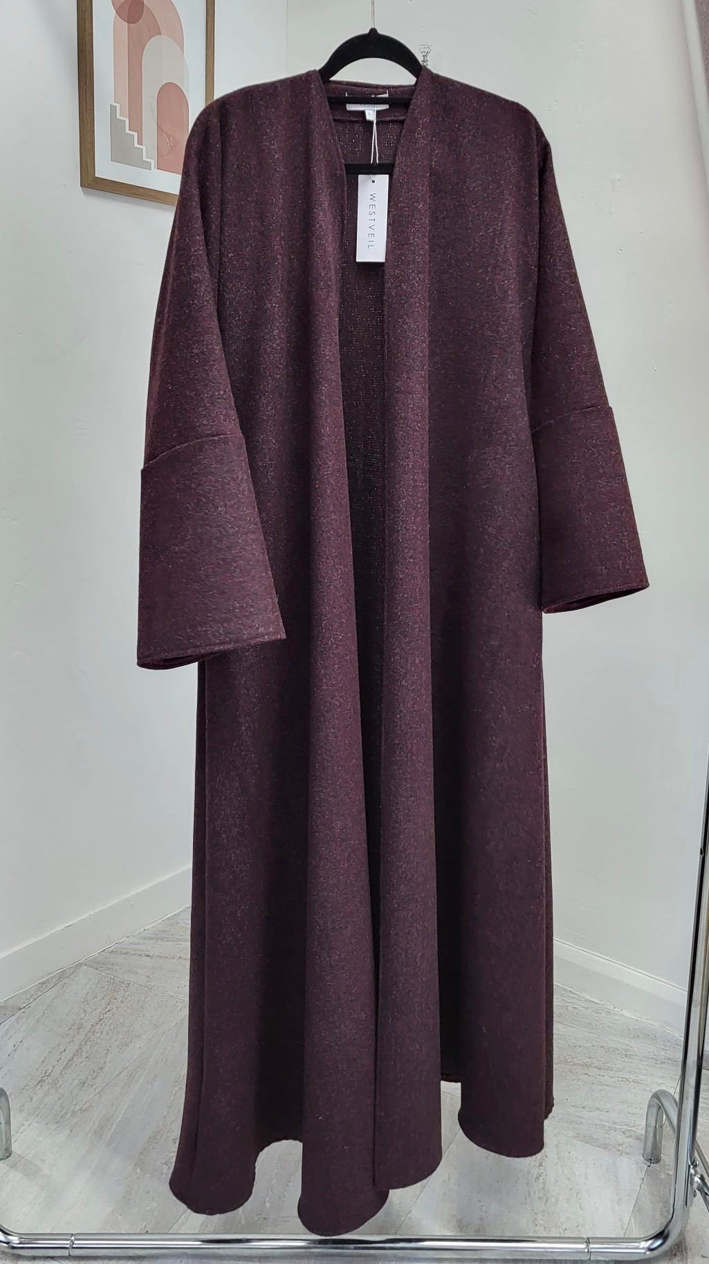 Burgundy Abaya Coat